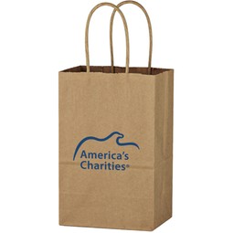 Brown Promotional Kraft Paper Bag - 5.25"w x 8.25"h