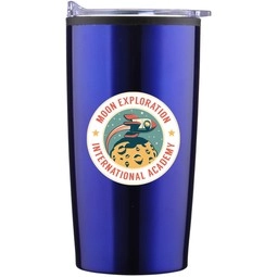 Full Color Stainless Steel Custom Tumbler w/ Plastic Liner - 20 oz.