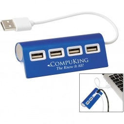 4-Port Aluminum Custom USB Hub