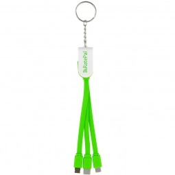 3-in-1 Noodle Custom Charging Cables w/ Keychain
