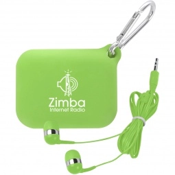 Silicone Custom Tech Pouch w/ Earbuds