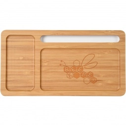 Bamboo Wireless Charging Custom Desktop Organizer
