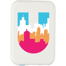 Recycled ABS Branded Wireless Power Bank - 3000 mAh