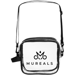 Custom Clear Crossbody Bag - 8"w x 8.25"h x 2.5"d