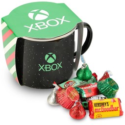 Branded Speckled Mug w/ Hershey's Chocolate Holiday Mix