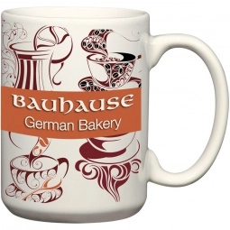 Full Color Ceramic Custom Coffee Mug - 15 oz.