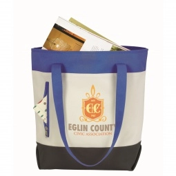 Tri-Tone Custom Tote Bag - 16.13"w x 12.25"h x 5.5"d