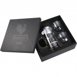 Coffee Press & Glass Set in Modena Custom Box