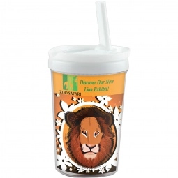 Full Color Custom Tumbler w/ Straw - 8 oz.