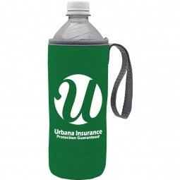 Insulated Water Bottle Custom Holder w/ Carry Strap