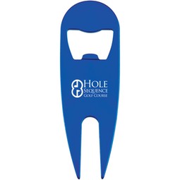 Aluminum Custom Logo Divot Tool w/ Bottle Opener