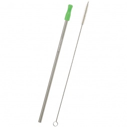 Stainless Steel Custom Straw w/ Cleaning Brush 