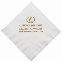 3-Ply Facial Soft White Luncheon Logo Napkins - 6.5"w x 6.5"h