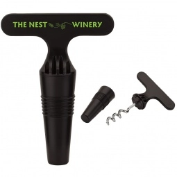 2-in-1 Promotional Wine Stopper & Bottle Opener