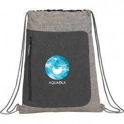 Heather Recycled Custom Drawstring Backpack - 14.5"w x 19"h