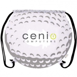 GameTime! Promotional Golf Ball Drawstring Backpack - 17"w x 14.5"h
