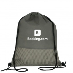 Textured Wave Custom Drawstring Bag - 13"w x 16.25"h