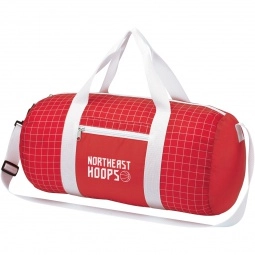 Cross Check Polyester Custom Duffle Bag