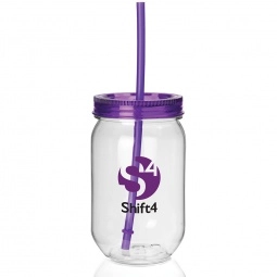 Mason Jar Style Promotional Tumbler - 22 oz.