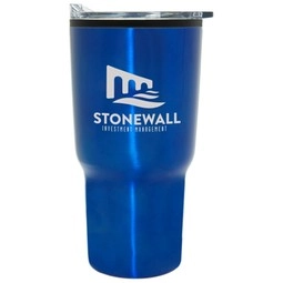 Stainless Steel Tapered Custom Tumbler w/ Plastic Liner - 20 oz.