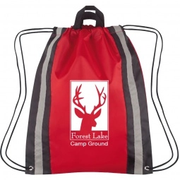 Reflective Custom Drawstring Backpack - 16"w x 20"h