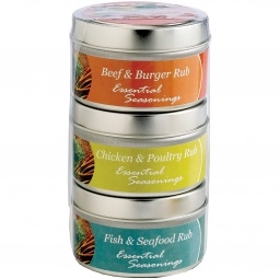 Full Color Gourmet Spice Rub in Custom Tins Set