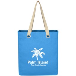 Vibrant Cotton Canvas Promotional Tote - 11.5"w x 13.5"h x 6"d