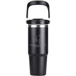 Laser Engraved Custom Tumbler w/ Carry Handle - 30 oz.