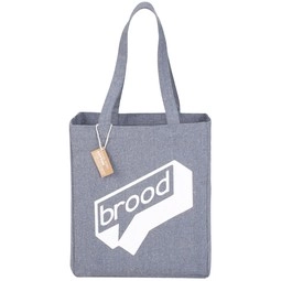 Recycled Cotton Custom Tote Bag - 11"w x 13"h x 6"d