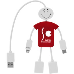 Techmate 3-in-1 Custom Charging Cable & USB Hub