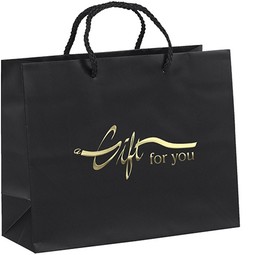 Matte Laminated Finish Shopping Promotional Tote Bag - 10"w x 8"h x 4"d