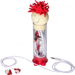 MopTopper Custom Ear Buds w/ Screen Cleaner & Case