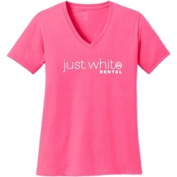Port & Company® V-Neck Custom T-Shirts - Women's - Dark Colors