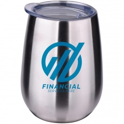 Dual Wall Stemless Stainless Steel Custom Wine Tumbler - 10 oz.
