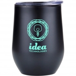 Stemless Stainless Custom Wine Tumbler w/ Plastic Lining - 12 oz.