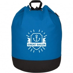 Custom Drawstring Backpack w/ PVC Lining - 17"w x 16.5"h x 12"d